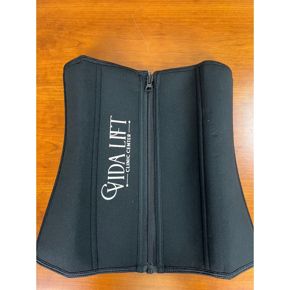 Vida Lift Clinic Center Waist Trainer Cincher‎ Neoprene Zipper Hook Black Small
